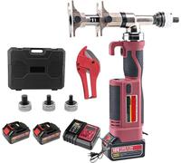 YXFAZPP Kit De Herramientas para Abocardar Tuberías, Herramientas para Engarzar Y Abocardar Tuberías, Cabezal Abocardador Giratorio Automático, Cortador De Tuberías PEX.