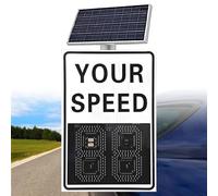 YXFAZPP Señal de límite de Velocidad de Radar con energía Solar, Tablero de Advertencia de retroalimentación de tráfico Pantalla de Velocidad, Reflectante de Alto Brillo Alimentado
