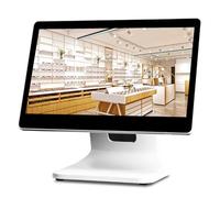 YXFAZPP Sistemas POS para pequeñas Empresas 15,6" 4GB RAM 64G SSD Sistema POS de Cocina Impresora Pantalla táctil Monitor de computadora