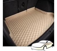YXFCD Coche Alfombrillas Maletero Cuero para Volvo XC60 NE 2018-2024, Funda Maletero Bandeja Protectora Impermeable Antideslizante Interior Accesorios,D/Beige