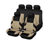 YXFCD Fundas para Asientos de Coche para Citroen C4 Cactus Hatchback 2014-2019, Delanteros Traseros Fundas Completo Cómodo Cojines Transpirable Interior Accesorios,A/Beige
