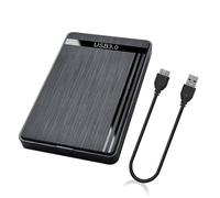 Yxflz Carcasa de disco duro externo de 2.5 pulgadas, USB 3.0 a SATA III, sin herramientas, para disco duro externo de 7 mm/9.5 mm con UASP, compatible con WD Toshiba Samsung Hitachi PS4 Xbox PC TV