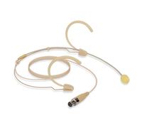 YXG Headworn - Micrófono para colgar sobre la oreja con dos auriculares, color beige, de perfil bajo, ligero, compatible con el sistema inalámbrico Shure con cable de 1,45 m, conector TA4F Mini XLR de