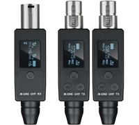 YXG Sistema de micrófono inalámbrico UHF transmisor y receptor XLR inalámbrico para micrófonos capacitivos dinámicos, mezcladores, sistemas PA (un arrastre dos)
