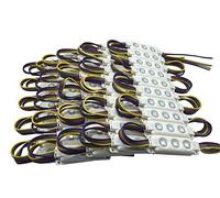 YXHL LED módulo 12V RGB 100Pcs Kit de módulo de inyección rectangular para DIY Iluminación LED Letras Firmar Cartelera luz interior y exterior Impermeable (20 piezas/cadena)