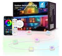 YXHLa luz de fiesta festiva rgbic es permanente 24v, 47 modos de música de cadena óptica impermeable ip67 aplicación simultánea bluetooth, adecuada para exteriores e interiores.