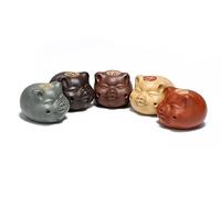 YXHUPOT Tetera, 5 unidades, diseño de cerdo fu, feliz prosperidad, buena suerte, decoración, regalo fengshui