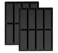 YXHZVON 2 Piezas Molde de Silicona para Barras de Cereal, Molde de Silicona Rectangular Molde para Barras de Energía Molde para Hornear para Chocolate Muffin Brownie Tarta de Queso y Jabón