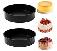 YXHZVON 2PCS Moldes Silicona Reposteria Redondo, 25cm Molde Silicona Bizcocho Redondo, Moldes Reutilizables para Tartas, Molde Redondo de Silicona para Hornear Pasteles, Pan, Repostería