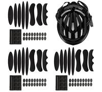 YXHZVON 3 Juegos de Almohadillas para Casco de Bicicleta, Espuma Universal para Bicicleta, Almohadilla de Repuesto Almohadillas de Velcro para Casco, Negro