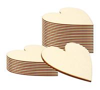 YXHZVON Dischi di Legno Grezzo Naturale, 100 Pezzi Dischi Legno a Forma di Cuore da 6 cm, Spessore 2 mm, Dischi Legno Circolare per Artigianato, Ornamenti e Sottobicchieri