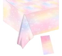 YXHZVON Mantel de Plástico, 137 x 274 cm Mantel Fiesta Infantil, Impermeable Reutilizable Rectangular, para Bodas Fiesta Buffet(Color)