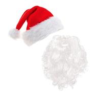 YXI Mascarillas faciales de barba de Santa y sombreros de Papá Noel en casa, fiesta de vacaciones, amigos, familia, regalos novedosos