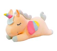 Yxian Peluche Unicornio Juguetes Animales de Peluche para Niños Fiesta Fecha Cumpleaños Navidad Decoración del Hogar Juego Interactivo Padre-Hijo (30 cm) Amarillo)