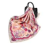 YXINAER Bandana de Seda Bufanda de satén for Mujer, Bufanda Cuadrada pequeña Primavera y Verano, Seda Artificial, Regalo Estampado(ZQ38)
