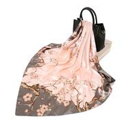 YXINAER Bandana de Seda Bufanda de satén for Mujer, Bufanda Cuadrada pequeña Primavera y Verano, Seda Artificial, Regalo Estampado(ZQ13)