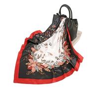 YXINAER Bandana de Seda Bufanda de satén for Mujer, Bufanda Cuadrada pequeña Primavera y Verano, Seda Artificial, Regalo Estampado(ZQ2)