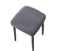 YXINAER Funda Otomana Fundas for taburetes de Color sólido, Fundas Asiento cuadradas extraíbles, elásticas for tocador for el hogar(1)