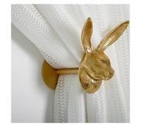 YXINAER Gancho de latón para Sujetar Cortinas Gancho de Cortina latón Hecho a Mano, Rama Cera perdida, gorrión, pájaro, Correa Pared, Sala Estar y Dormitorio(Rabbit)