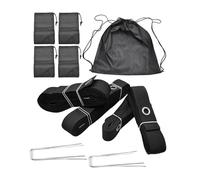 YXINAER Líneas para Voleibol de Playa Kit de líneas delimitadoras for cancha Voleibol Playa, versátil, 52,5 pies y 26,2(Black)