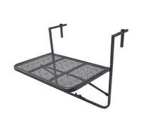 YXINAER Mesa Colgante Balcon Rambardes Table Suspendues Pour Balcon, Métal Forgé, Mini Tenture Murale Simple, Pliante, Jardin(Black)