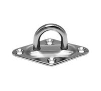 YXINAER Placa de Ojo Acero Inoxidable 1/3/5 Uds. Placa de corchete pesado con forma diamante acero inoxidable soporte pared for techo anillo colgante columpios Yoga hamacas aparejo marino(M6,3pcs)