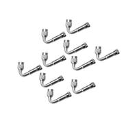 YXINAER Prolongador de Válvula 10 adaptadores Extensores de válvula neumático Plateados con ángulo 45 Grados for Autos, Camiones, caravanas, remolques y vehículos recreativos