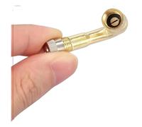 YXINAER Prolongador de Válvula 4 adaptadores de extensión vástago válvula neumático 45 Grados, Extensores latón for neumáticos automóviles, vehículos recreativos y Motocicletas