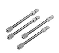 YXINAER Prolongador de Válvula 4 Varillas de extensión for válvula neumático, Extensores vástago latón for Coche, camión, Motocicleta, fácil instalación, Accesorio inflado Aire