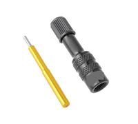 YXINAER Prolongador de Válvula Adaptador de válvula aleación Aluminio for Horquilla Aire, Boquilla conversión extensión Inflable, Accesorio for Bicicleta Carretera(One Size Black)