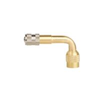 YXINAER Prolongador de Válvula Adaptador de válvula ángulo doblado latón, Adaptador Rueda extensión for cámara neumático Coche, Motocicleta, Bicicleta y camión(Gold)