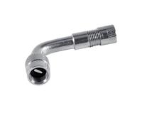 YXINAER Prolongador de Válvula Adaptador de válvula neumático for Motocicleta, 2 Unidades, ángulo 45, 90 y 135 Grados, extensión for camión, Coche, Bicicleta(Silver 90 Degree)