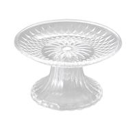 YXINAER Tazón de Frutas Creative Fruit Plate Clear Embossed Snack Candy Tea Bar Special Plastic Multipurpose Exquisite Storage(15cm with Base 01)