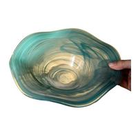 YXINAER Tazón de Frutas Creative Fruit Plate Storage Living Room Coffee Table Ornament Modern Glass Salad Bowl(Color 1)