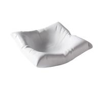 YXINAER Tazón de Frutas Creative White Hotel Square Plate, Ceramic Cold Dish, Artistic Conception Tableware(White,6 inches)