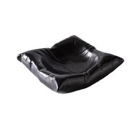 YXINAER Tazón de Frutas Creative White Hotel Square Plate, Ceramic Cold Dish, Artistic Conception Tableware(Black,8 inch)