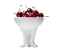 YXINAER Tazón de Frutas Cute Three Legged Fruit Plate Creative Ceramic Birthday Party Snack Dessert Modern Home Table Decoration Tableware