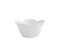 YXINAER Tazón de Frutas Flower Ceramic Bowl Pure White Creative Cabbage Relief Tableware Fruit and Vegetable Salad(4.5 inch-bowl)