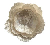 YXINAER Tazón de Frutas Flower Shape Glass Plate Home Retro Snacks Candy Storage Platter Simple Pearl White Fruit Tray Kitchen Tableware Disc(A-L)