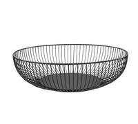YXINAER Tazón de Frutas Fruit Bowl Washing Hollow Drain Basket Iron Living Room Coffee Table Net Red Plate Snack Storage(Black)