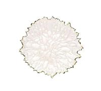 YXINAER Tazón de Frutas Gold Border Corn Leaf Plate Series Fruit Hotel Living Room(39cm)