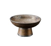 YXINAER Tazón de Frutas High Feet Ceramic Plate Fruit Snack Cake Pan Stand Dim Sum Plates Dessert Serving(Color 2)