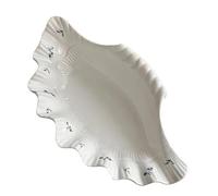 YXINAER Tazón de Frutas Shell shaped plates, Floral Ceramic Plate Irregular Dessert Creative Storage Tray Ornaments