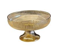 YXINAER Tazón de Frutas Vintage Fruit Bowl Household High Foot Plates Pedestal for Table Centerpiece Living Room Decorations(Gold)