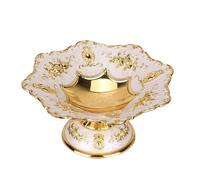 YXINAER Tazón de Frutas Vintage Fruit Tray Plate, Decorative Centerpiece Bowl, and Snack Holder for Wedding/Birthday,Home Decoration(Gold)