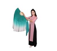 YXINAER Velos de Doble Cara for Mujer, abanicos for Danza del Vientre, Dos Capas, Accesorios Baile, 1 par/2 Unidades Abanicos de Seda Danza del Vientre(Color 7,31cm-40cm)