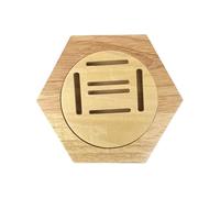 YXINAER Vitrina para Medallas Estantes de exhibición medallas Madera, Soporte Medalla combinación Hexagonal, Conmemorativa Honor, decoración Pared del hogar, 1-10 Uds(1pc)