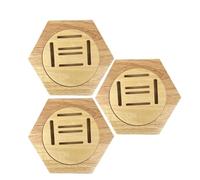 YXINAER Vitrina para Medallas Estantes de exhibición medallas Madera, Soporte Medalla combinación Hexagonal, Conmemorativa Honor, decoración Pared del hogar, 1-10 Uds(3pcs)
