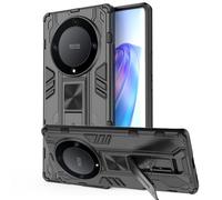 YXINDAFU Funda para Honor Magic 5 Lite 5G,Antigolpes de 360 Grados protección Carcasa [Silicona TPU y Duro PC Armor Bumper] con Colapso Soporte Fundas para Magic 5 Lite 5G,Negro