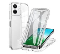 YXINDAFU Funda para OPPO A5x 4G/5G,360 Grados Full Body Antigolpes Case con Protector de Pantalla Integrado Silicona TPU y PC Duro 2 en 1 Antiarañazos Carcasa para OPPO A5x,Transparente